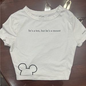 “HE’S A 10 BUT HE’S A MOUSE” Disney Crop Top